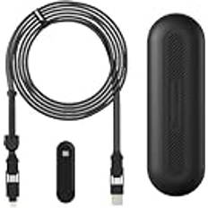 Incharge Rolling Square inCharge XL 6-in-1 Multi Charging Cable, Portable USB and USB-C Cable with 100W Ultra-Fast Charging Power, 10 Ft/3m, Urban Black