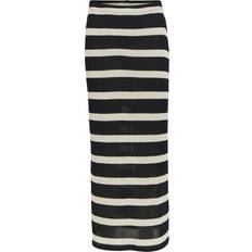 Stripes Skirts Object Knitted Maxi Skirt - White