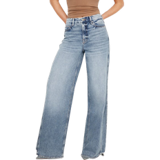 Elastane/Lycra/Spandex - Women Jeans Good American Good Skate Loose Jeans - Indigo