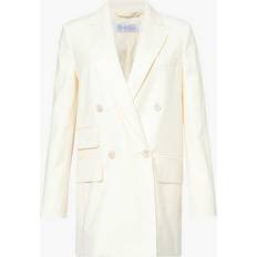 XXS Jacketts Max Mara Virgin Wool Double-Breasted Blazer beige