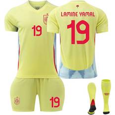 Espanja Jalkapalloasut 2024 UEFA European Championship Kids Football Shirt Kit Spain Home No.19 LAMINE YAMAL Away