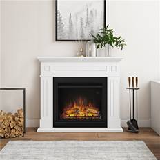 Larsen Electric Fireplace Pure White Complete Suite UK Plug
