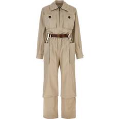 Beige Jumpsuits & Overalls Saint Laurent Twill Belt Jumpsuit FR