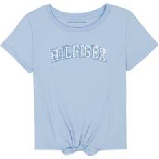 Tommy Hilfiger Girls Tops Tommy Hilfiger Big Girls Peaked Sequin Short Sleeve T-shirts Chambray Blue L 12/14