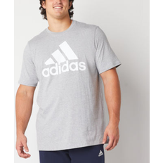 Tops adidas Mens Crew Neck Short Sleeve T-Shirt Big and Tall, Tall, Gray X-large Tall