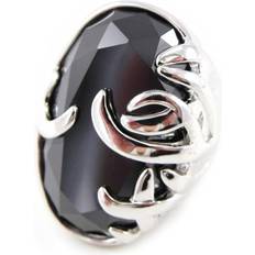 Onyx Rings Les Trésors de Lily 'Black Queen' Silver Ring Black