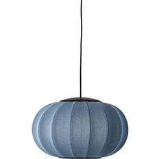 Made by Hand Knit-Wit Oval Blue Stone Pendant Lamp ∅ 45cm