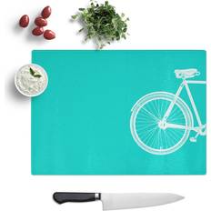 Turquoise Chopping Boards East Urban Home Bicycle Abstract No.1 Teal Chopping Board