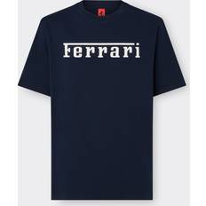 Ferrari Cotton T-shirt With Logo T-shirts Navy