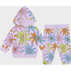 Girls - Purple Tracksuits Stella McCartney Kids Girls Purple Cotton Flower Print Tracksuit 36 month