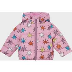 Stella McCartney Kids Girls Pink Star Print Puffer Jacket