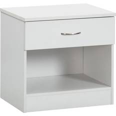 Bedside Tables OS Home & Office Furniture Fundametal White Bedside Table 15.8x20.2"