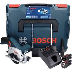 Bosch gks 12v-26 akku handkreissäge 12 v 85 mm 2x akku 3,0 ah lader l-boxx Metall