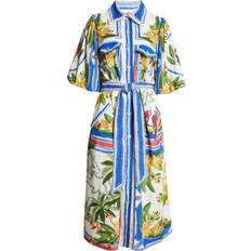 Farm Rio Tropical Destination Midi Dress - Off White