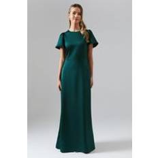 Coast Teen Back Detail Angel Sleeve Bridesmaids Dress Emerald 12-13 Years