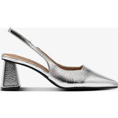 39 Pumps Bianco Højhælet sko biaMaralyn Slingback Metallic Sølvfarvet