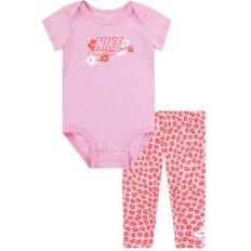 Nike 1-3M Other Sets Nike Baby Girls Bodysuit and Floral Leggings Set Pink 12 months