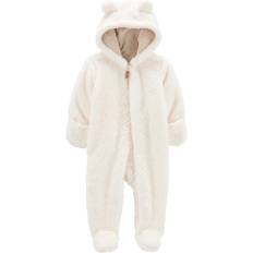 Babies Winter Sets Children's Clothing Carter's 0-9 Months Hooded Sherpa Bunting Pram Vanilla Cream, Newborn