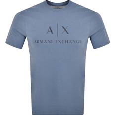 Armani Exchange T-shirts Armani Exchange Crew Neck Logo T Shirt Blue