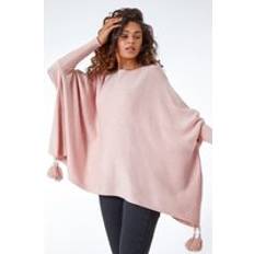 Rose Capes & Ponchos Roman One Sparkle Tassel Poncho Light Pink