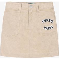 Kenzo Skirts Kenzo Kenzo Kids Girls Beige Cord Embroidered Flowers Skirt 10 year