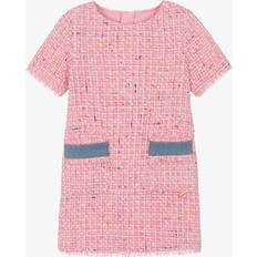 Ruffled dresses BillieBlush Girls Pink Bouclé Tweed Dress