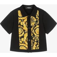Black Shirts Children's Clothing Versace Boys Black & Gold Barocco Jersey Shirt 18-24 month