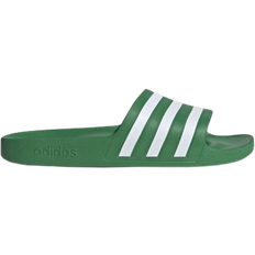 Green - Women Slides Adidas Adilette Aqua - Preloved Green/Cloud White