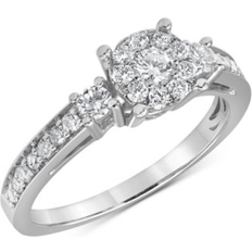 Macy's Engagement Rings Macy's Diamond Halo Engagement Ring 5/8 ct. t.w. in 14k White Gold White Gold