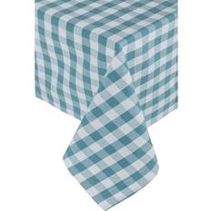 Cotton Tablecloths Homescapes Block Check Gingham Tablecloth Blue
