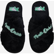 Fur - Women Slides Foco North Dakota Figthting Hawks Womens Script Wordmark Fur Cross Slide