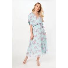 Wallis Floral Pleated Kimono Midaxi Dress Mint