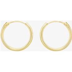Gold - Hoops Earrings Gold Classic 9ct Yellow 13mm Sleeper Hoop Earrings 1.53.9829