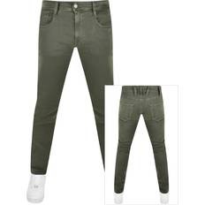 Gröna - Herr Jeans Replay Anbass Hyperflex X.Lite Jeans - Militärgrön