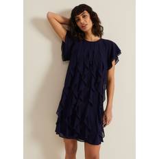 Phase Eight Short Dresses Phase Eight Women's Claudette Frill Dress Navy