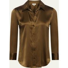 Silk Tops L'agence Dani Silk Blouse Top In Pine