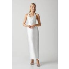 Coast Halterneck Twill Column Wedding Dress Ivory