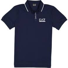 EA7 Herren Polo-Shirt blau Baumwoll-Jersey