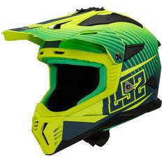 LS2 Motorcycle Helmets LS2 Crosshjelm MX708 Fast II Duck Mat Hi-Vis Grøn/Hi-Vis Gul