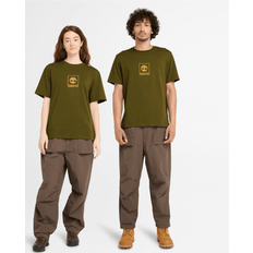 Timberland T-shirts Timberland All Gender Short Sleeve Stack Camo T-Shirt in Green, Man, Green