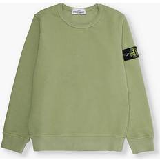 Stone Island Sweatshirts Children's Clothing Stone Island Boys Sage Kids Brand-patch Crewneck Cotton-jersey Sweatshirt 4-14 Years SAGE