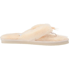 UGG Flip-Flops UGG Damen ugg fluff flip flop iii mit fellflip flops Ecru