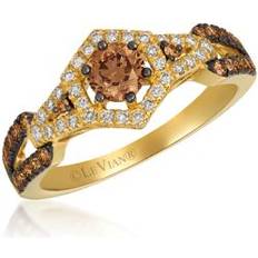 Jewelry Le Vian 1/2 ct. t.w. Chocolate Diamonds, 1/6 ct. t.w. Vanilla Diamonds Ring 14K Honey Gold, No Color