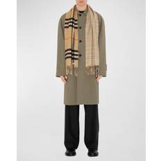 Beige Sjaals Burberry Reversible Cashmere Scarf - Beige/Donna