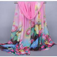 Viscose Accessories Miyuadkai Sold by: HuiRuMao Co.Ltd, Scarf Scarves Soft Ladies Chiffon Women Shawl scarf Fashion Scarf Long Wrap Scarf Accessory Pink