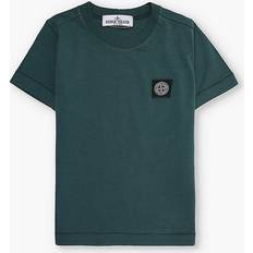 Stone Island T-shirts Children's Clothing Stone Island Boys Petrol Kids Brand-patch Relaxed-fit Cotton-jersey T-shirt 4-14 Years PETROL