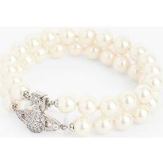 Vivienne Westwood Bracelets Vivienne Westwood Vivienne Westwood Jewellery Womens Plat/crmrsepearl/wht Graziella Brass and Faux-pearl Bracelet