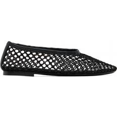 Staud Black Alba Ballerina Flats BLNG Black Netting IT