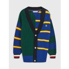 Tommy Hilfiger Knitted Sweaters Children's Clothing Tommy Hilfiger Girls' Kids' TH Monogram Varsity Cardigan Blue 12M Bold Blue Multi 12M