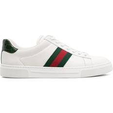 Gucci Skor Gucci Ace Web Canvas Trainers - White